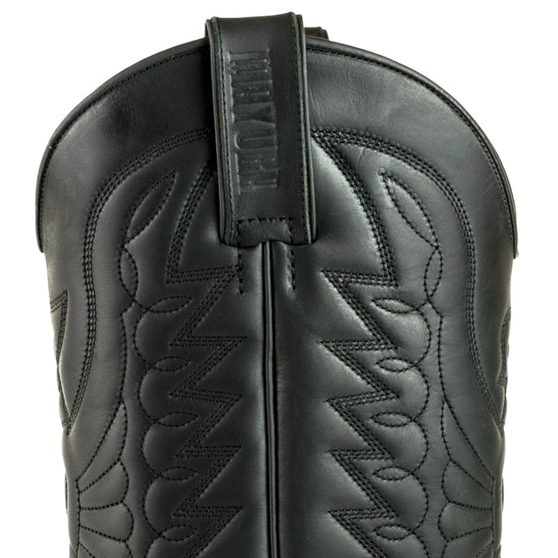 Bottes en peau d'anguille véritable marron Wild West J-Toe