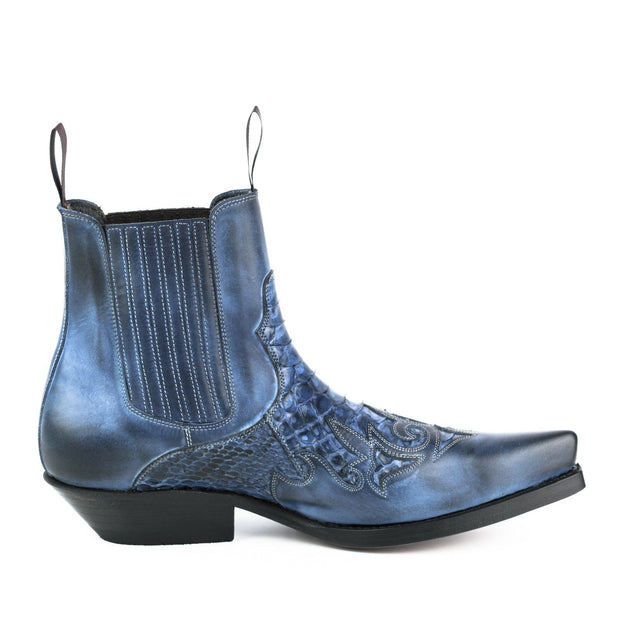 Botas Fashion Homem Modelo Rock 2500 Azul |Cowboy Boots Europe