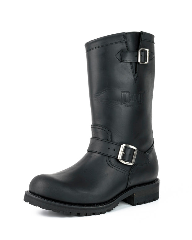 Botas Biker Motard Homem e Mulher 18 Couro Preto