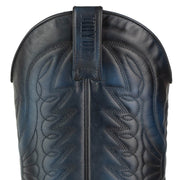 Botas Cowboy Country e Western 1920 Homem e Mulher Preto e Azul Premium