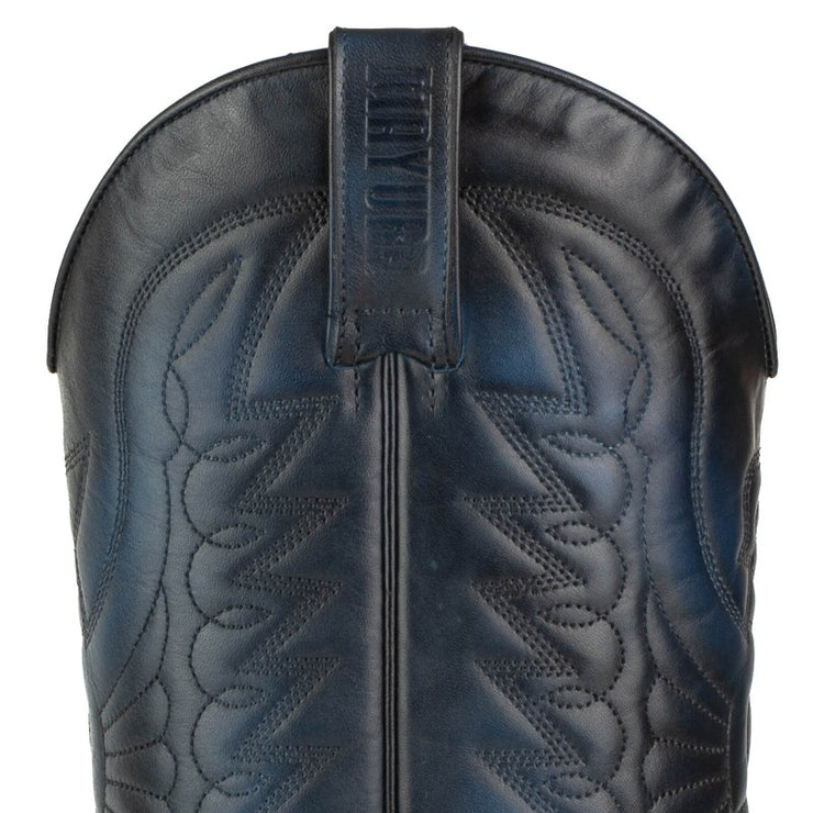 Botas Cowboy Country e Western 1920 Homem e Mulher Preto e Azul Premium