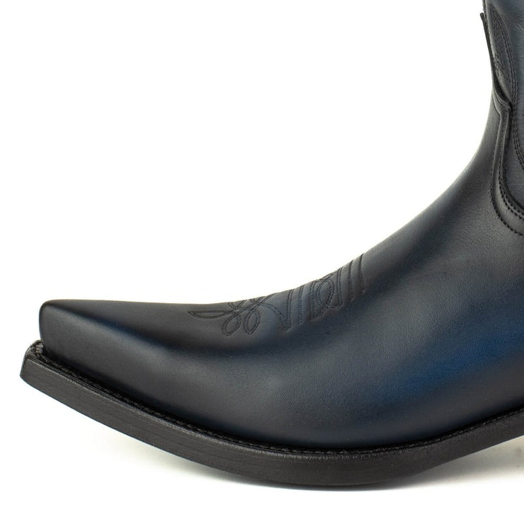 Botas Cowboy Country e Western 1920 Homem e Mulher Preto e Azul Premium