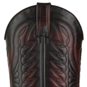 Botas Cowboy Country e Western 1920 Homem e Mulher Preto e Vermelho Premium