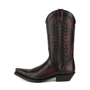 Botas Cowboy Country e Western 1920 Homem e Mulher Preto e Vermelho Premium