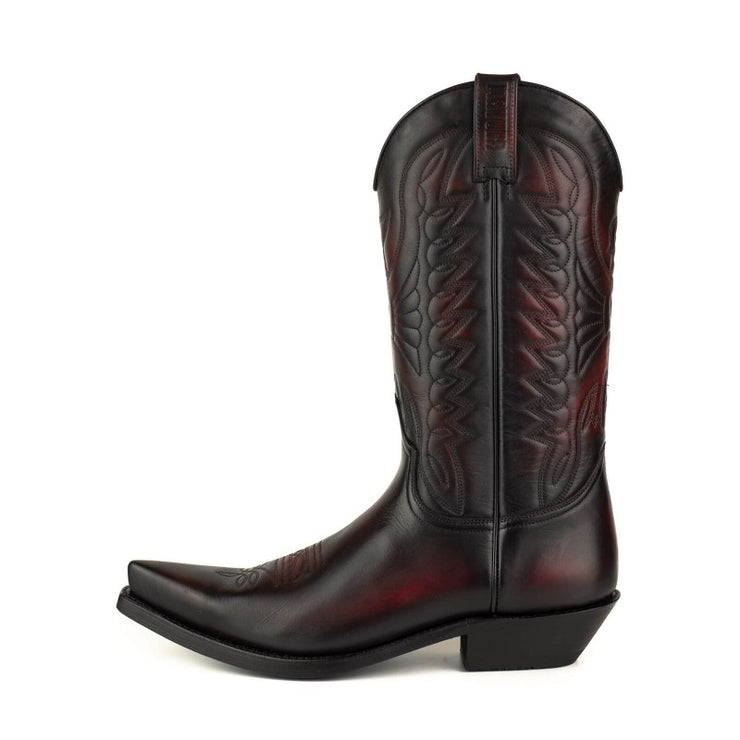 Botas Cowboy Country e Western 1920 Homem e Mulher Preto e Vermelho Premium