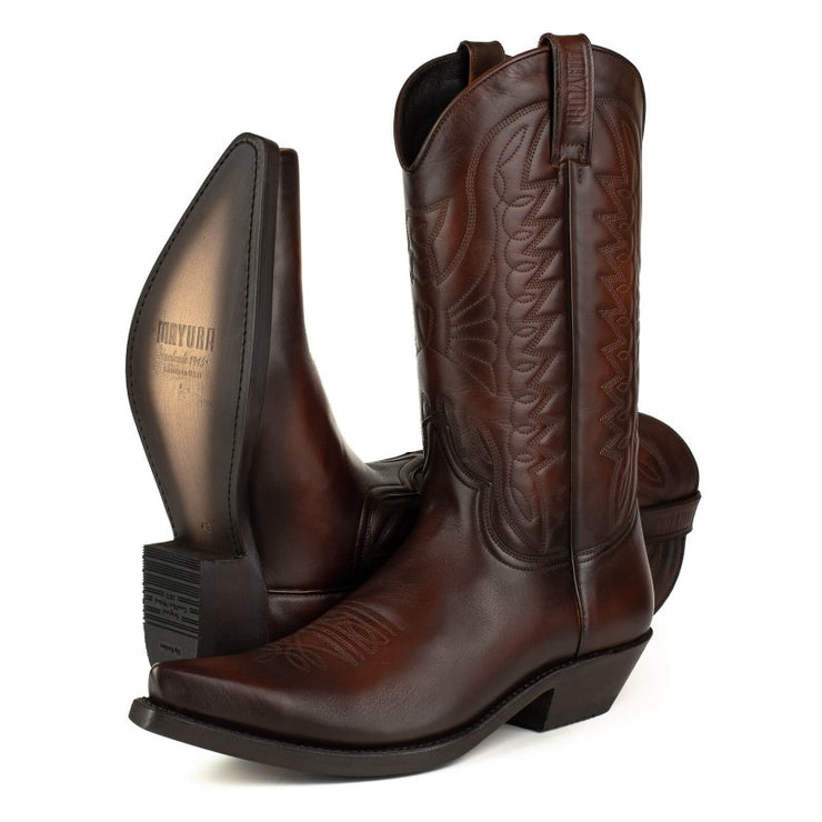 Botas Cowboy Country e Western 1920 Homem e Mulher Preto e Castanho Premium