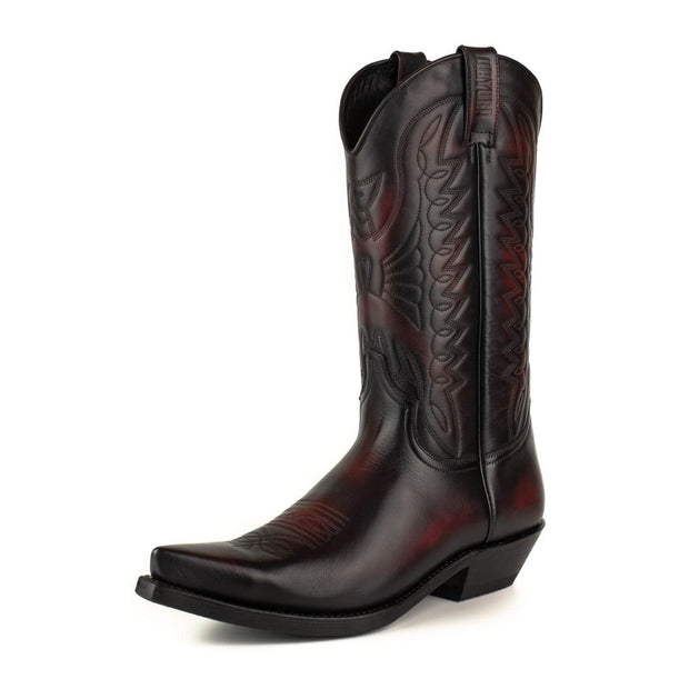 Botas Cowboy Country e Western 1920 Homem e Mulher Preto e Vermelho Premium