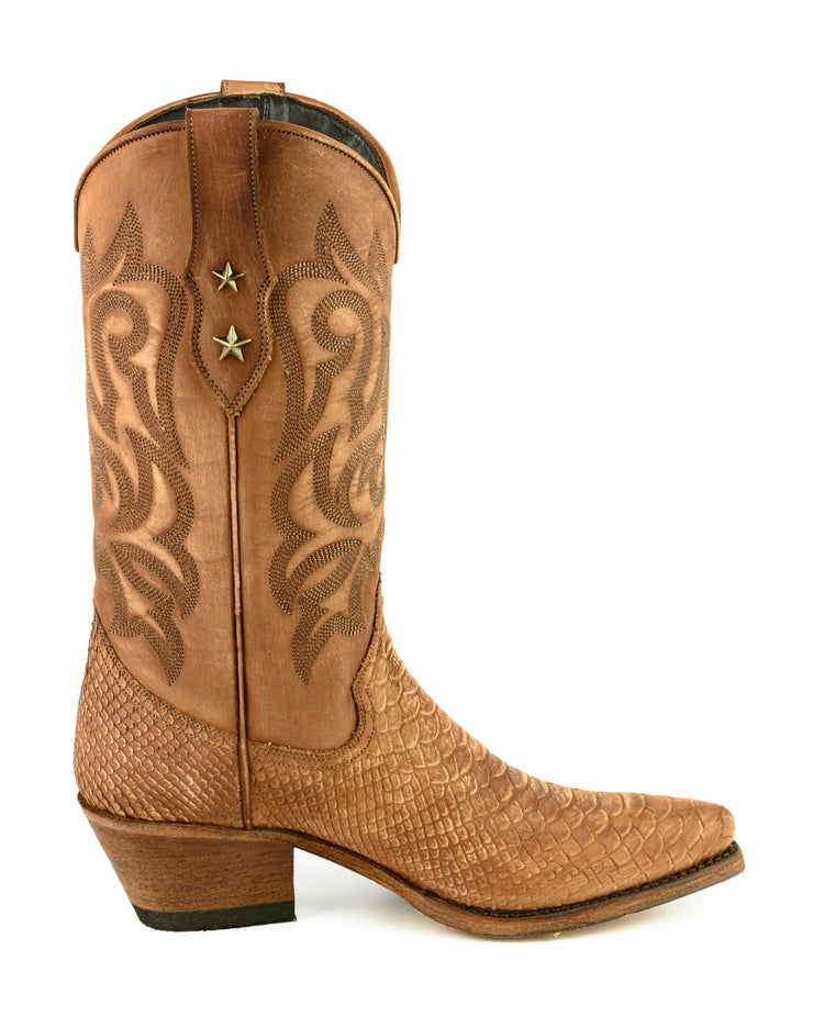 Botas Cowboy Senhora Modelo Alabama 2524 Cognac Lavado |Cowboy Boots Europe
