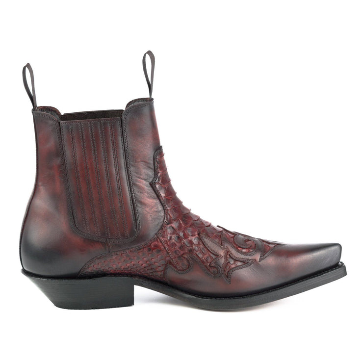 Botas Fashion Homem Modelo Rock 2500 Vermelho e Preto |Cowboy Boots Europe