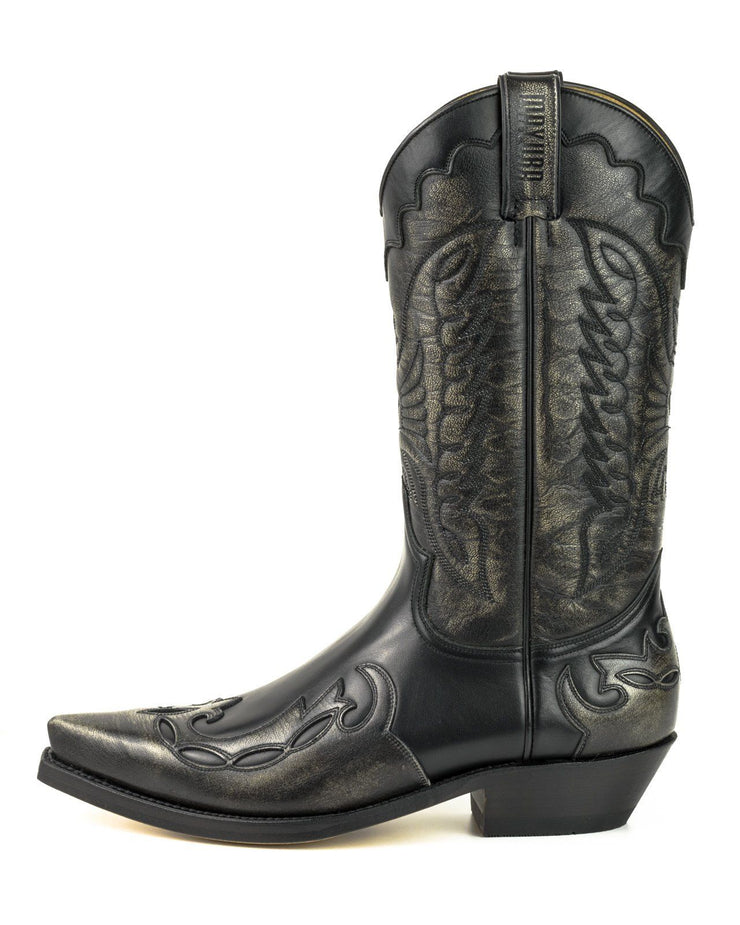 Botas Cowboy Unisexo Modelo 1927-C Milanelo Bone/Pull Oil Negro |Cowboy Boots Europe