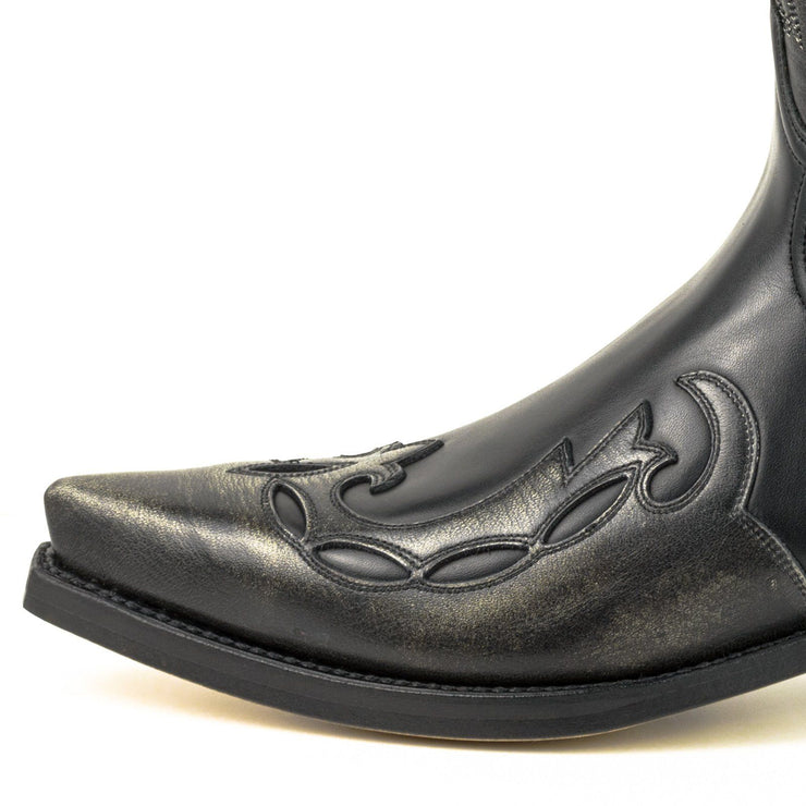 Botas de Homem e Mulher Biker Preto 1594-6 Crazy Old Negro (Mayura Boots)