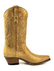 Botas Cowboy Country e Western de Mulher Alabama 2524 Amarelo