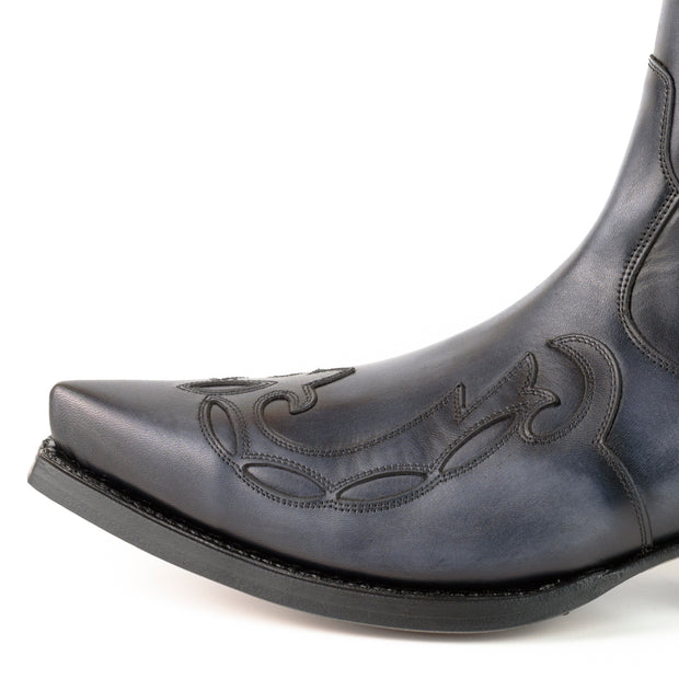 Botas de Homem e Mulher Biker Preto 1501-6 Crazy Old Negro (Mayura Boots)